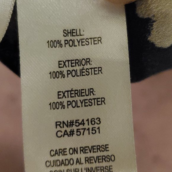 Black and Floral Calvin Klein Button Up Blouse - Picture 4 of 4